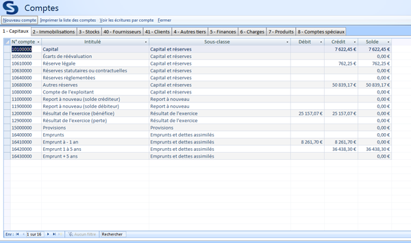 Grez vos comptes et consultez vos critures par compte